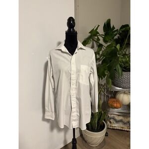 Vintage Christian Dior Monsieur La Chemise White Dress Shirt Made in USA 15.5x33